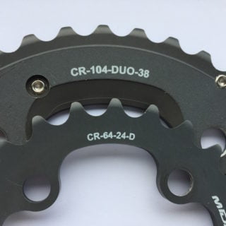 MIDDLEBURN BIKE CHAINRING RS8 X-TYPE DUO OUTER 104BCD
